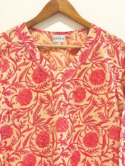 Block Printed Short Kurti
