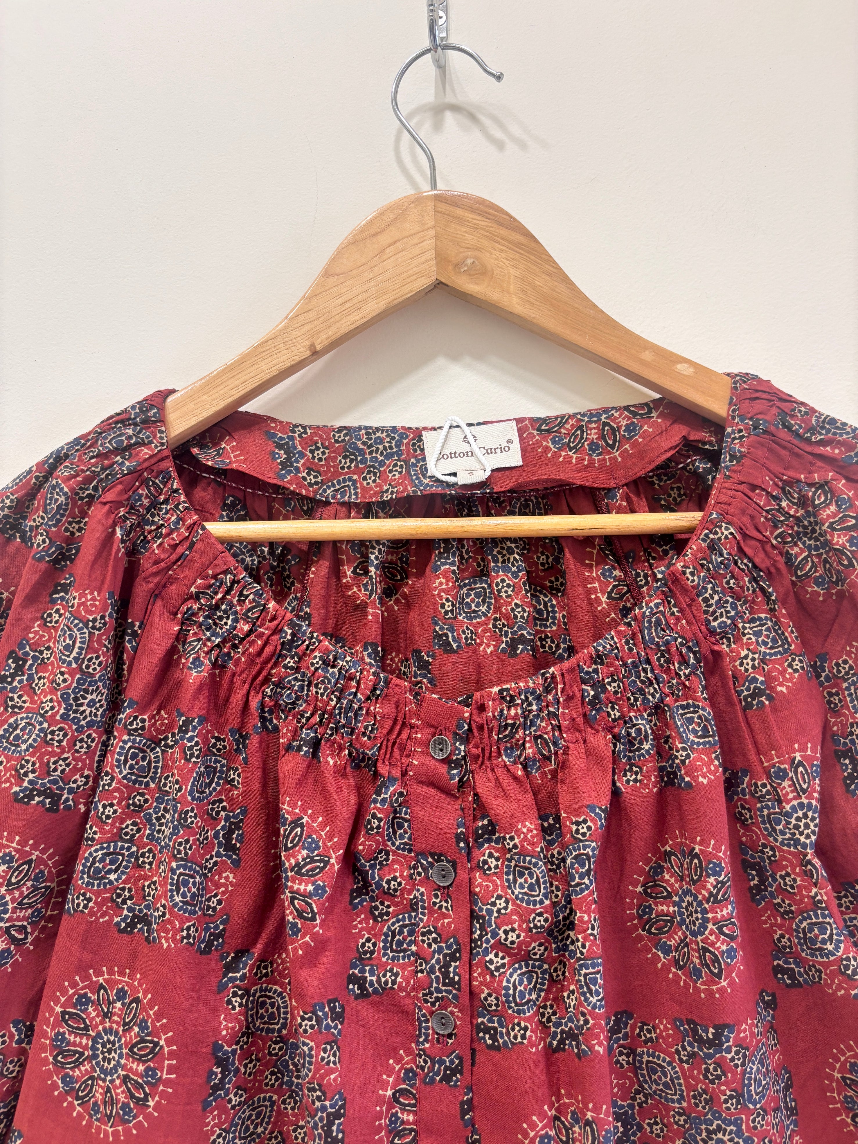 Block Printed Cotton Short Top