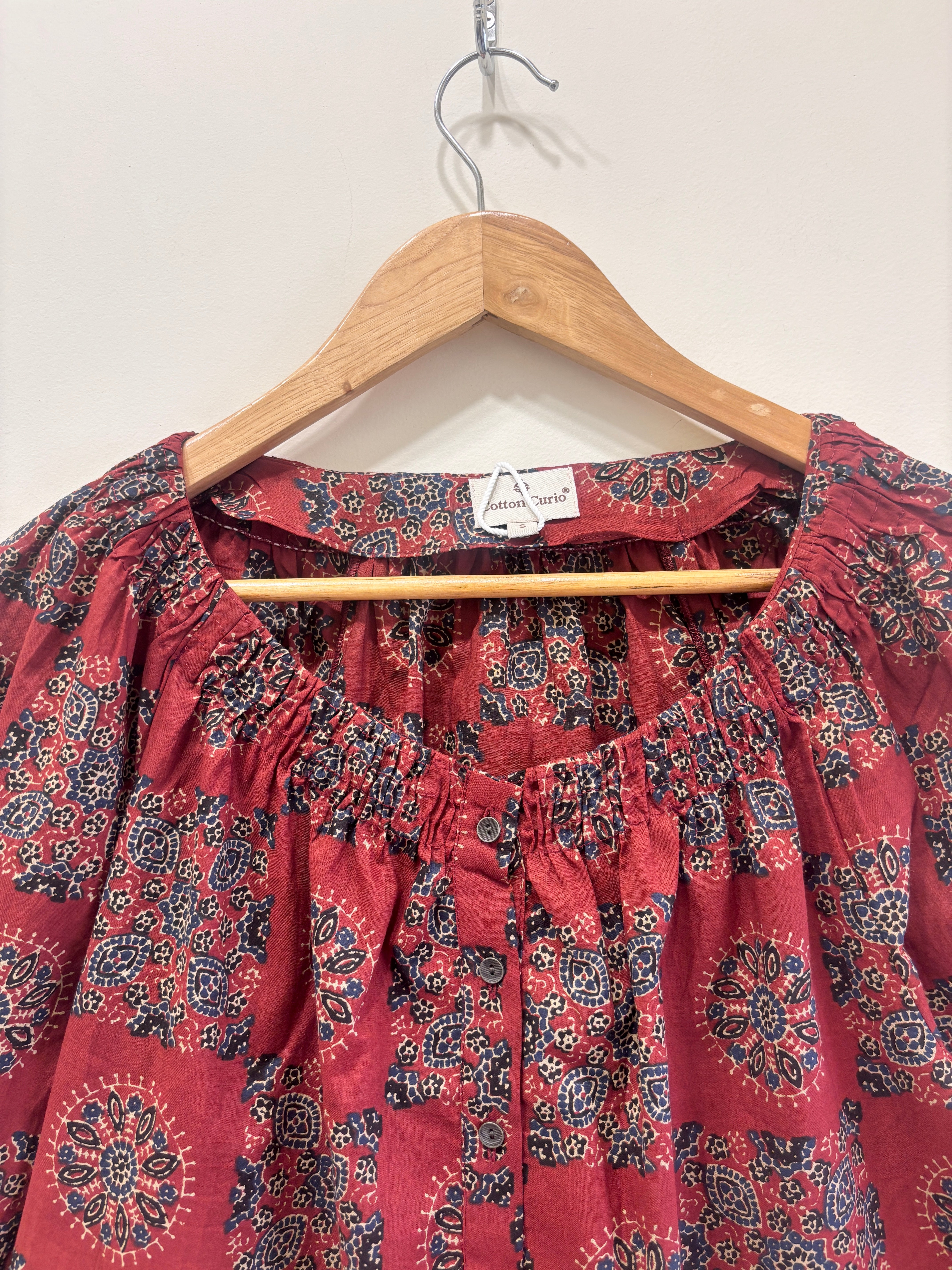 Ajrakh Cotton Short Top
