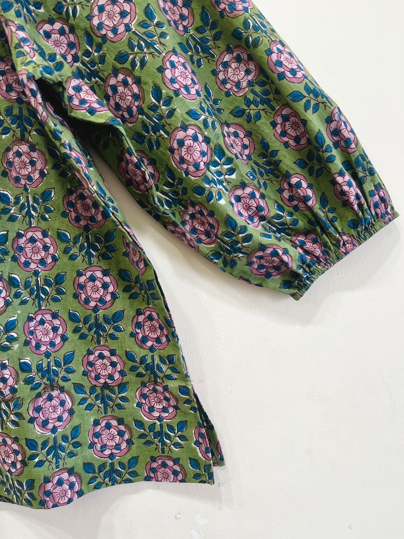 Rosette Garden Gather Cotton Top