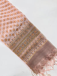 Block Printed Kota Doria Dupatta
