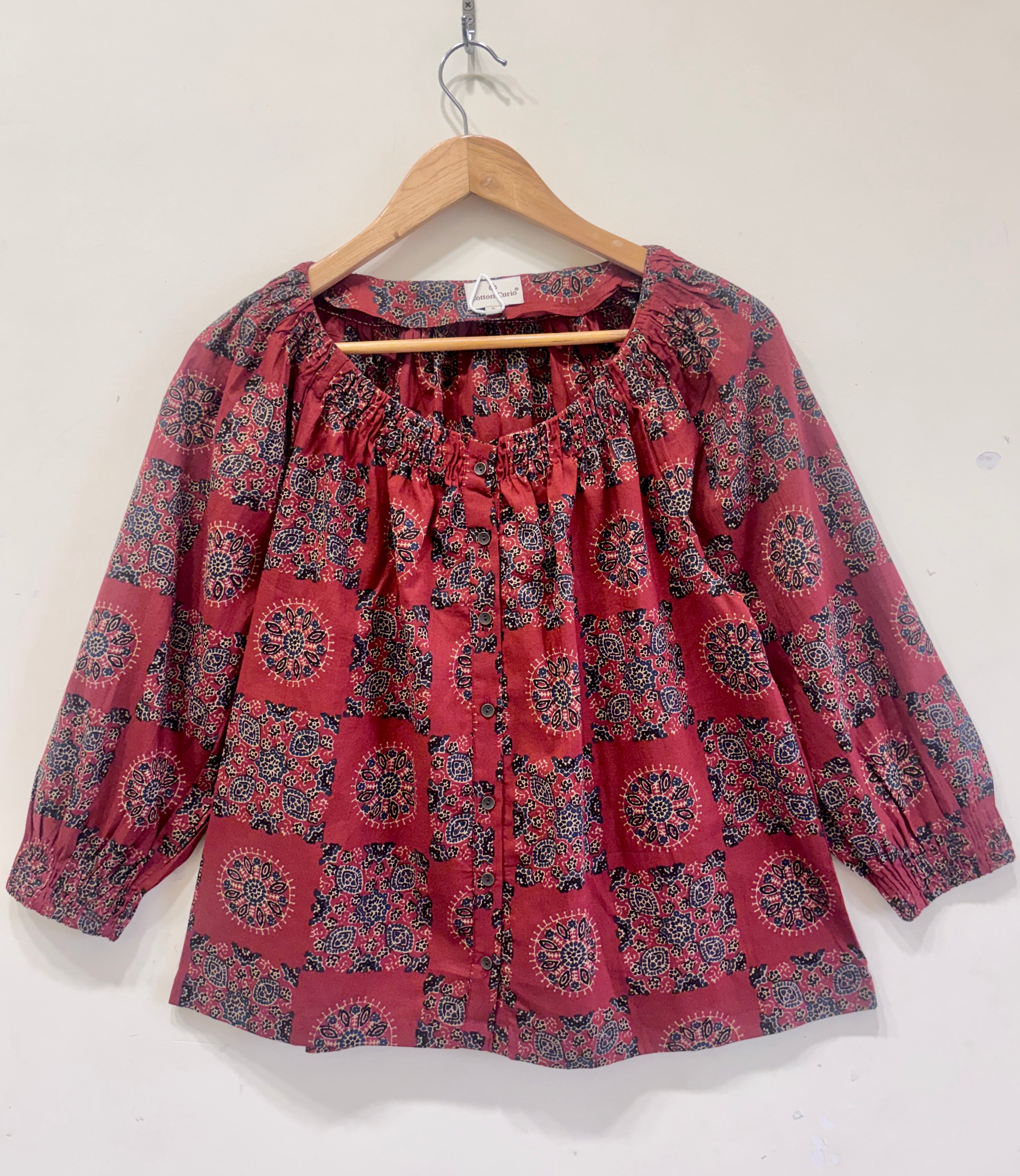 Block Printed Cotton Short Top