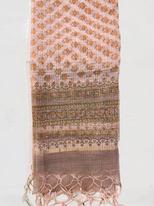 Block Printed Kota Doria Dupatta