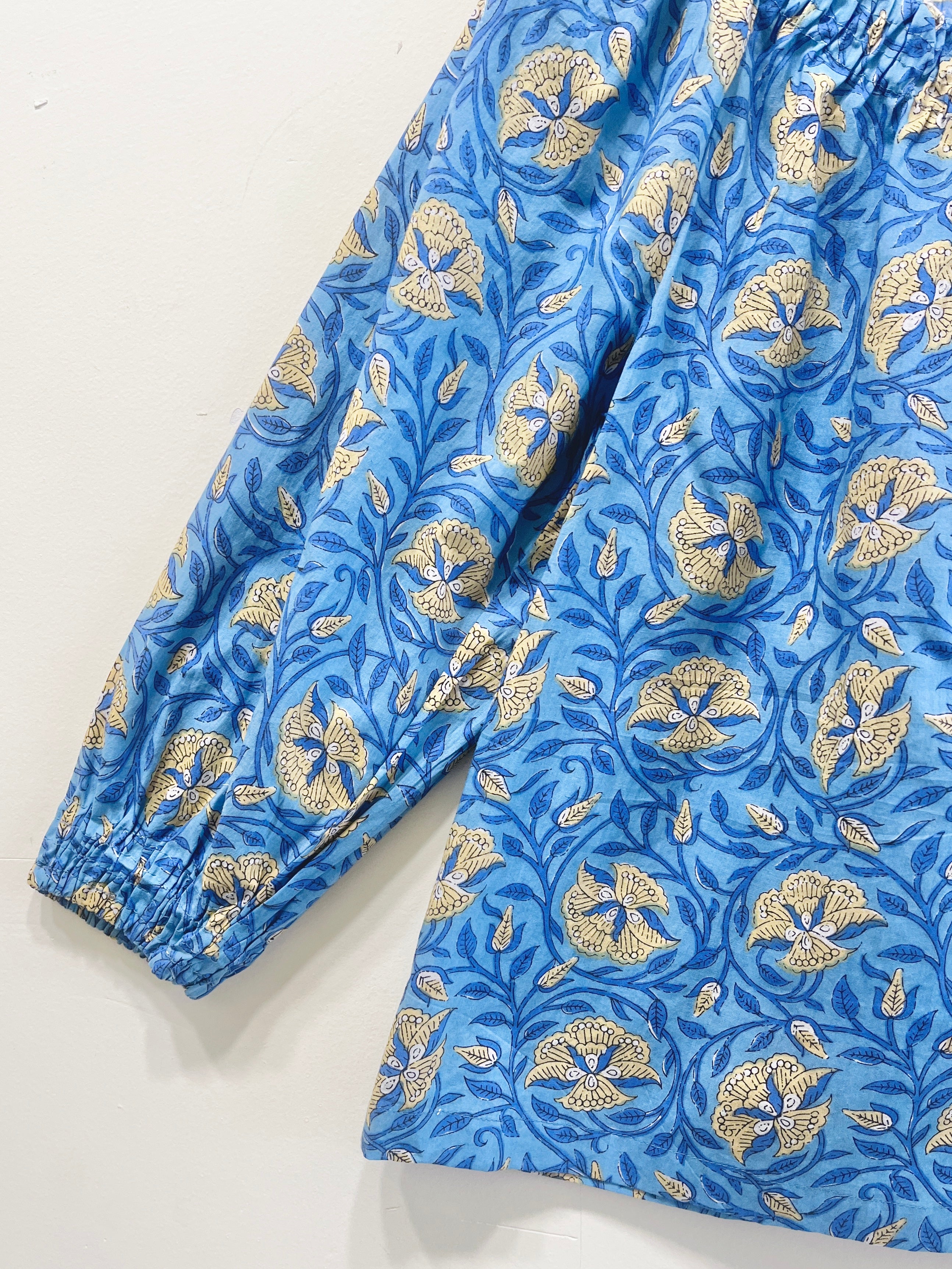 Block Printed Cotton Short Top