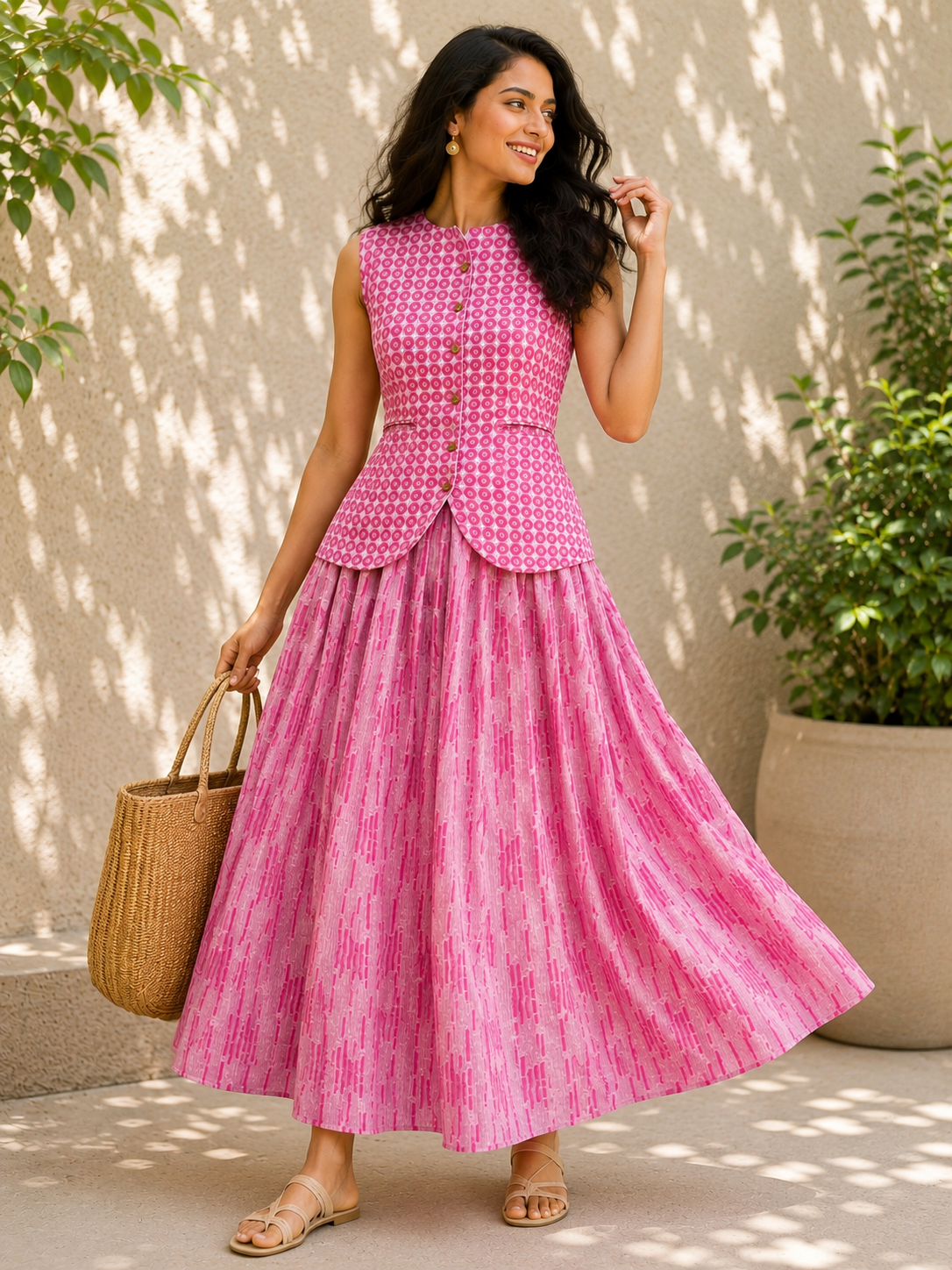 British Rose Cotton Skirt