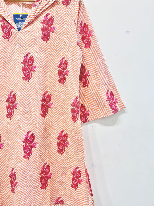 Coral Bloom Cotton Co-Ord set