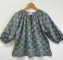 Rosette Garden Gather Cotton Top