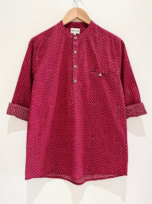 COTTON PRINTED FULL SLEEVE KURTA