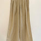 Beige Wide Leg Cotton Pants
