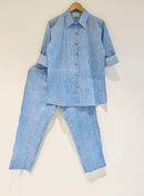 Blue Striped Cotton Co-Ord set