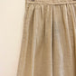 Beige Wide Leg Cotton Pants