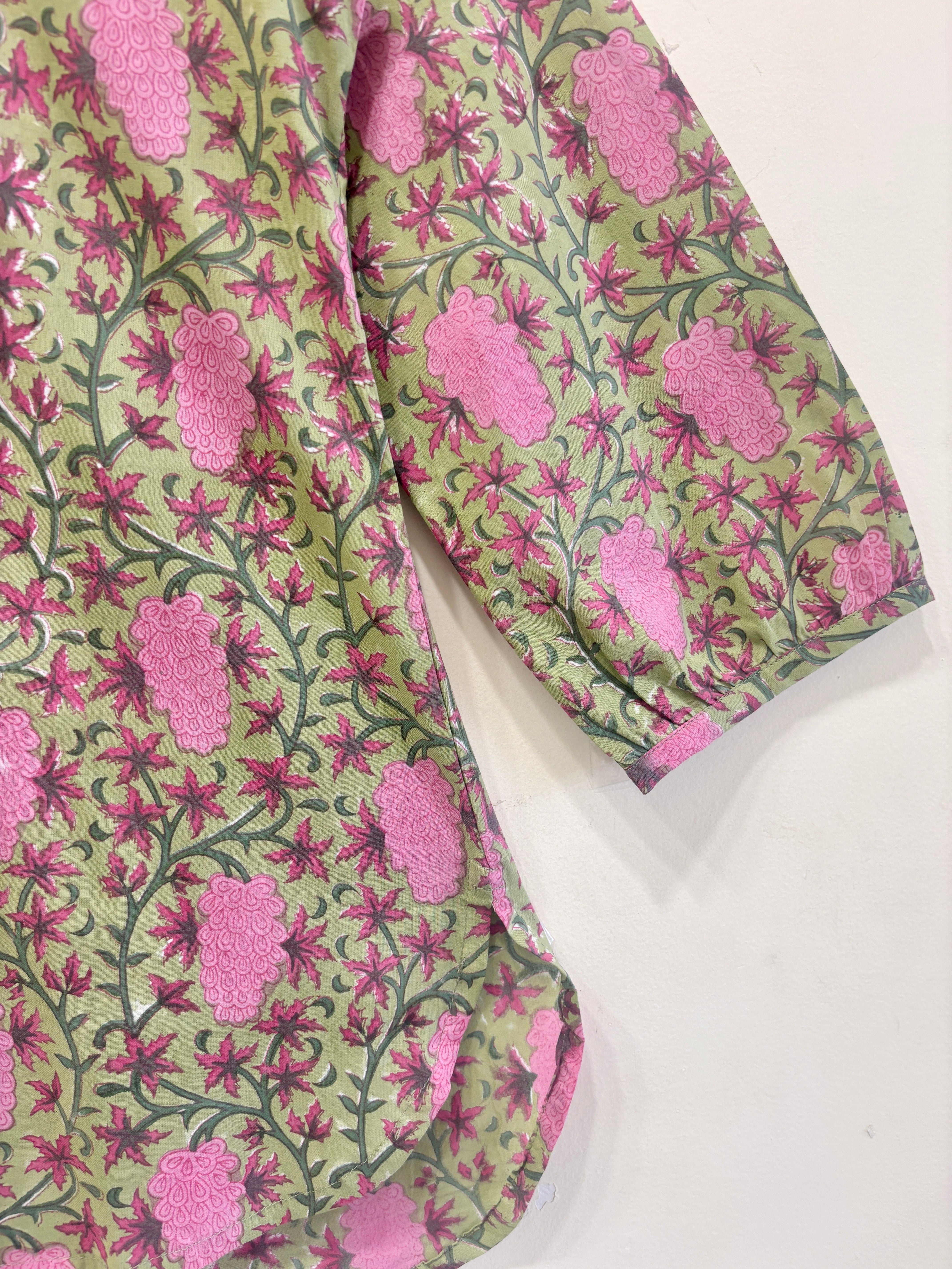 Sage & Blush Cotton Short Kurti