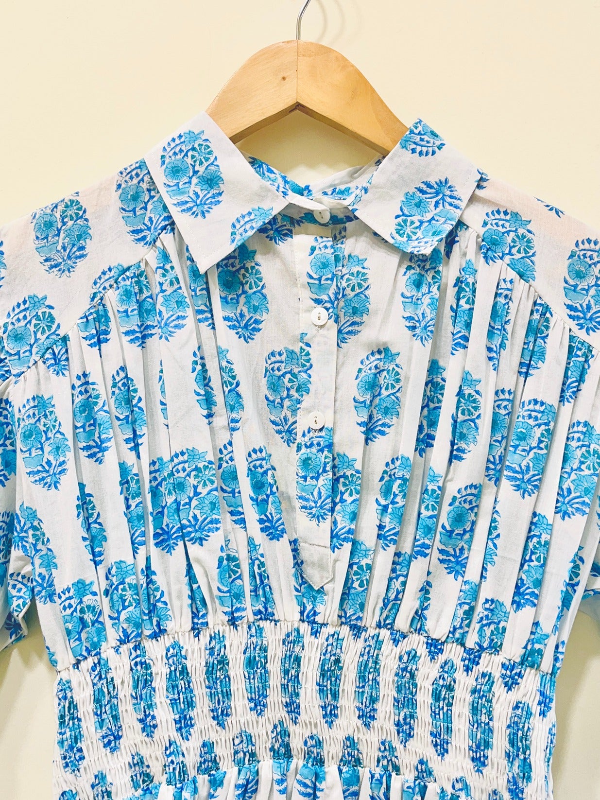 Block Printed Cotton Short Top