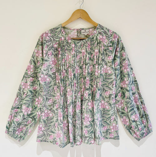 Block Printed Cotton Short Top