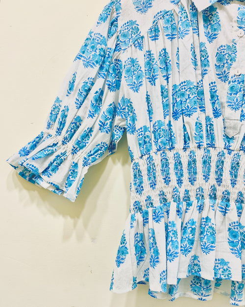 Block Printed Cotton Short Top