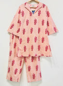 Coral Bloom Cotton Co-Ord set