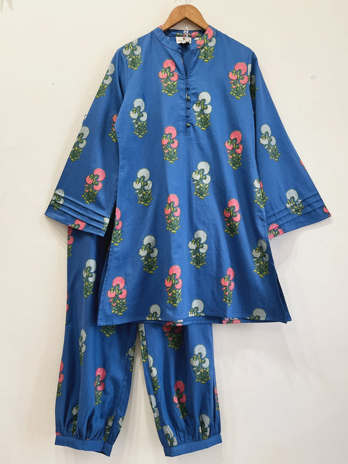 Botanical Bliss Cotton Kurta Set