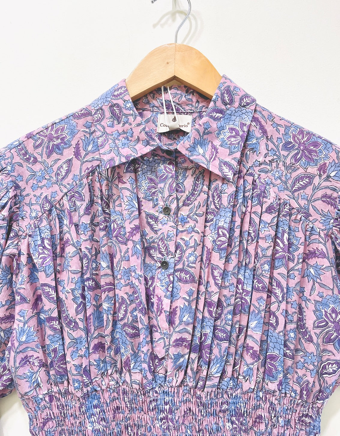Lavender Meadow Smocked Peplum Top