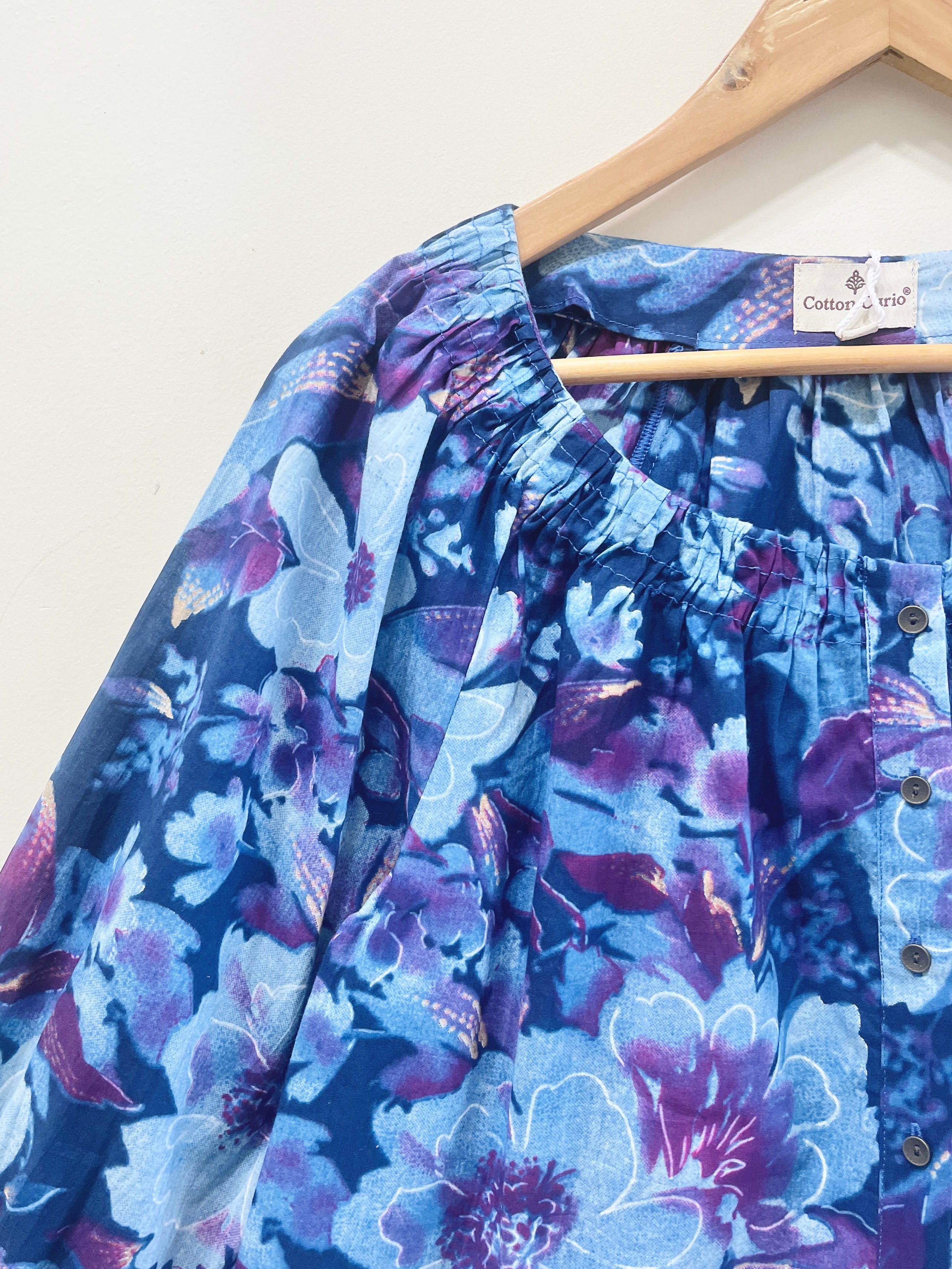 Block Printed Cotton Short Kurti