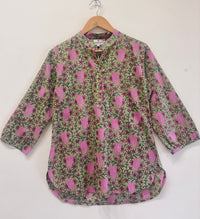 Sage & Blush Cotton Short Kurti