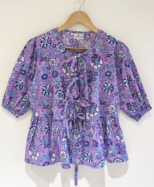 Block Printed Cotton Short Top