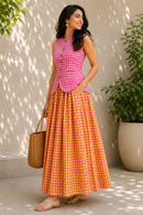 Saffron Sunset Cotton Skirt