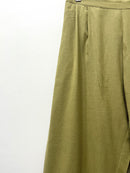 Green Wide Leg Cotton Pants Pre-order