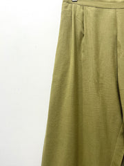 Mehndi Green Wide Leg Cotton Pants