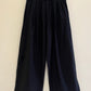 Black Wide Leg Cotton Pants