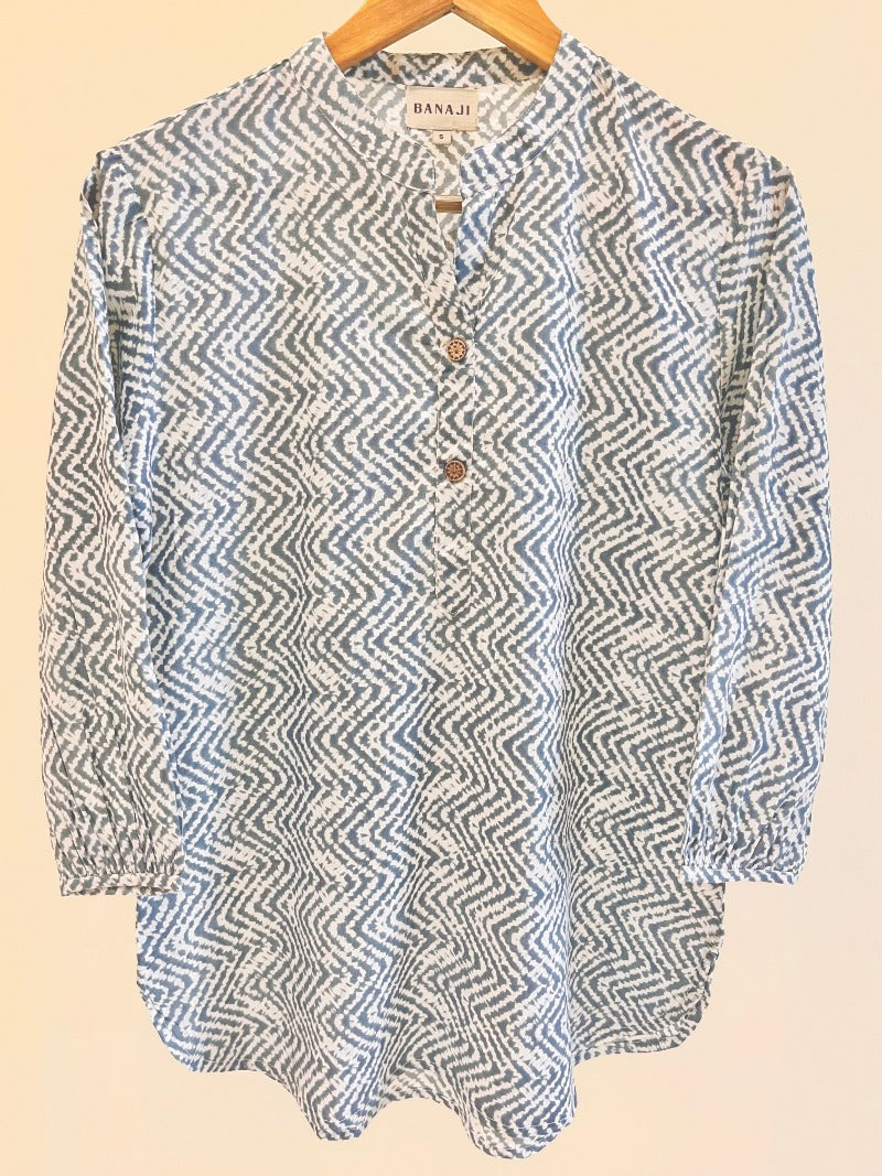 Block Printed Cotton Short Kurti