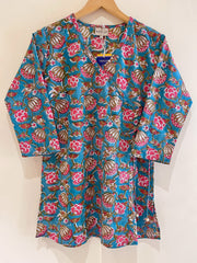 Block Printed Short Kurti