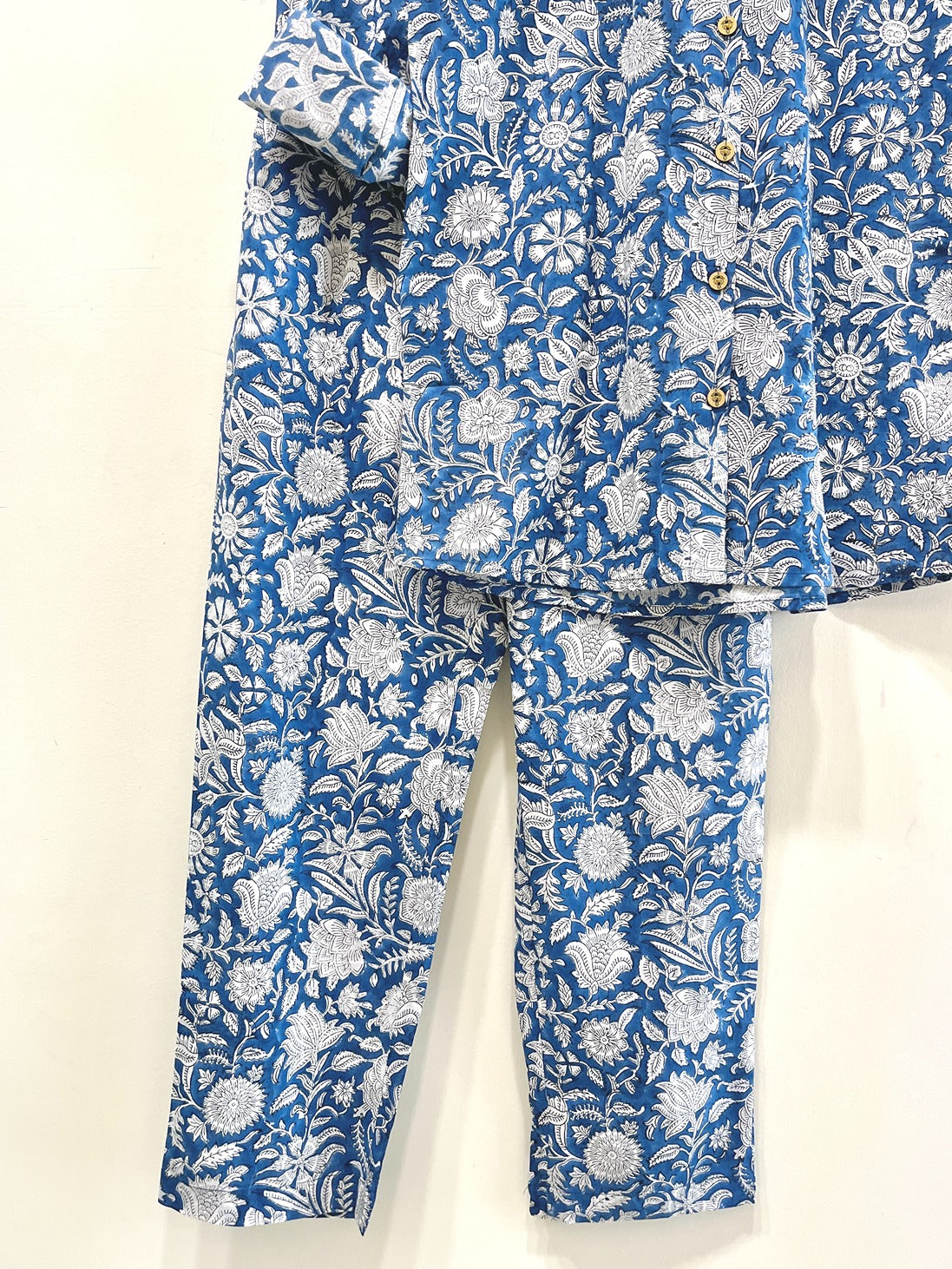 Indigo Floral Cotton Co-Ord set