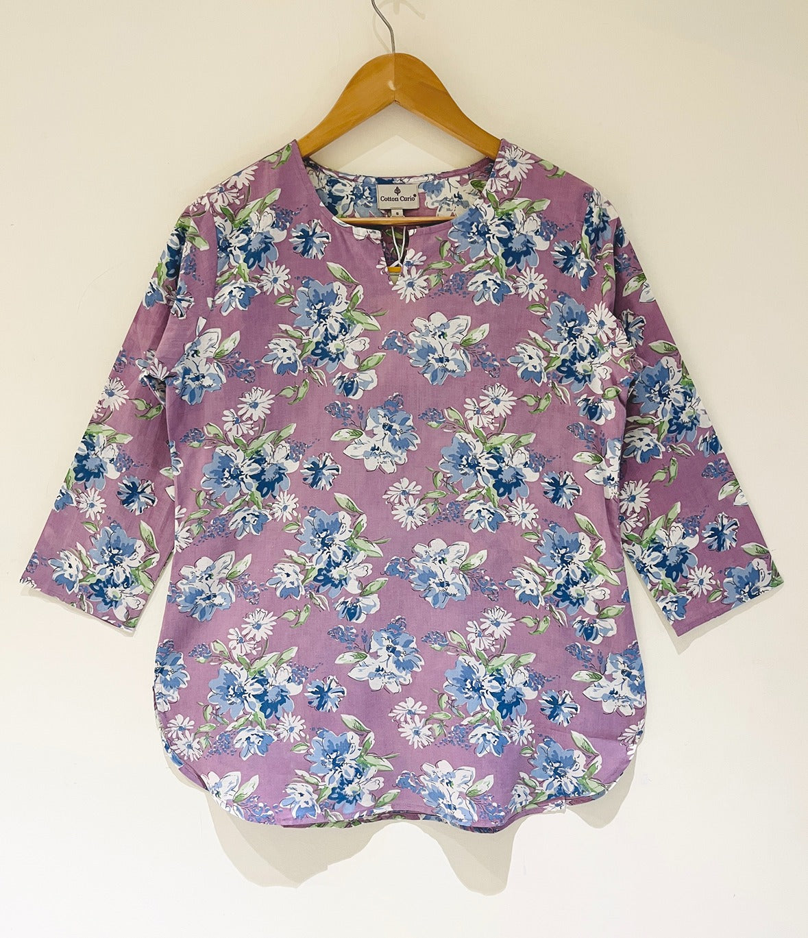 Block Printed Cotton Short Kurti