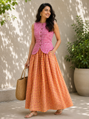 Saffron Sunset Cotton Skirt