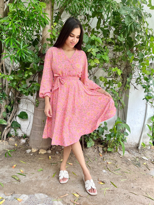 Peach Short Dress