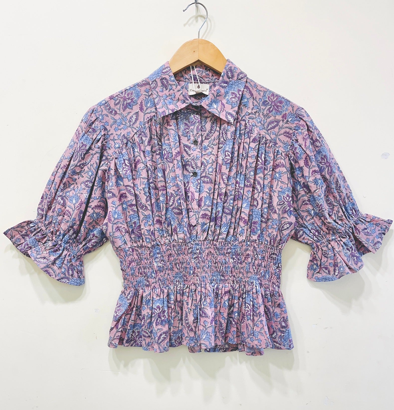 Block Printed Cotton Short Top