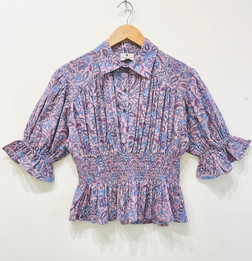 Block Printed Cotton Short Top