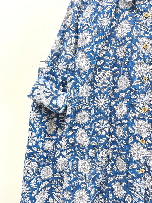Indigo Floral Cotton Co-Ord set