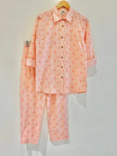 Peach Bloom Printed Co-Ord set