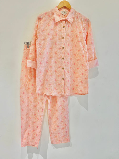 Peach Bloom Printed Co-Ord set
