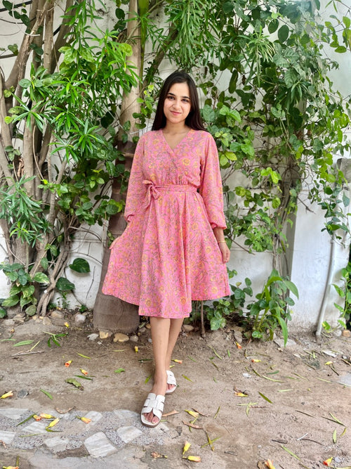 Peach Short Dress