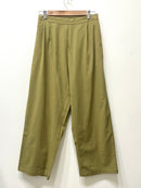 Green Wide Leg Cotton Pants Pre-order