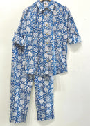 Indigo Floral Cotton Co-Ord set
