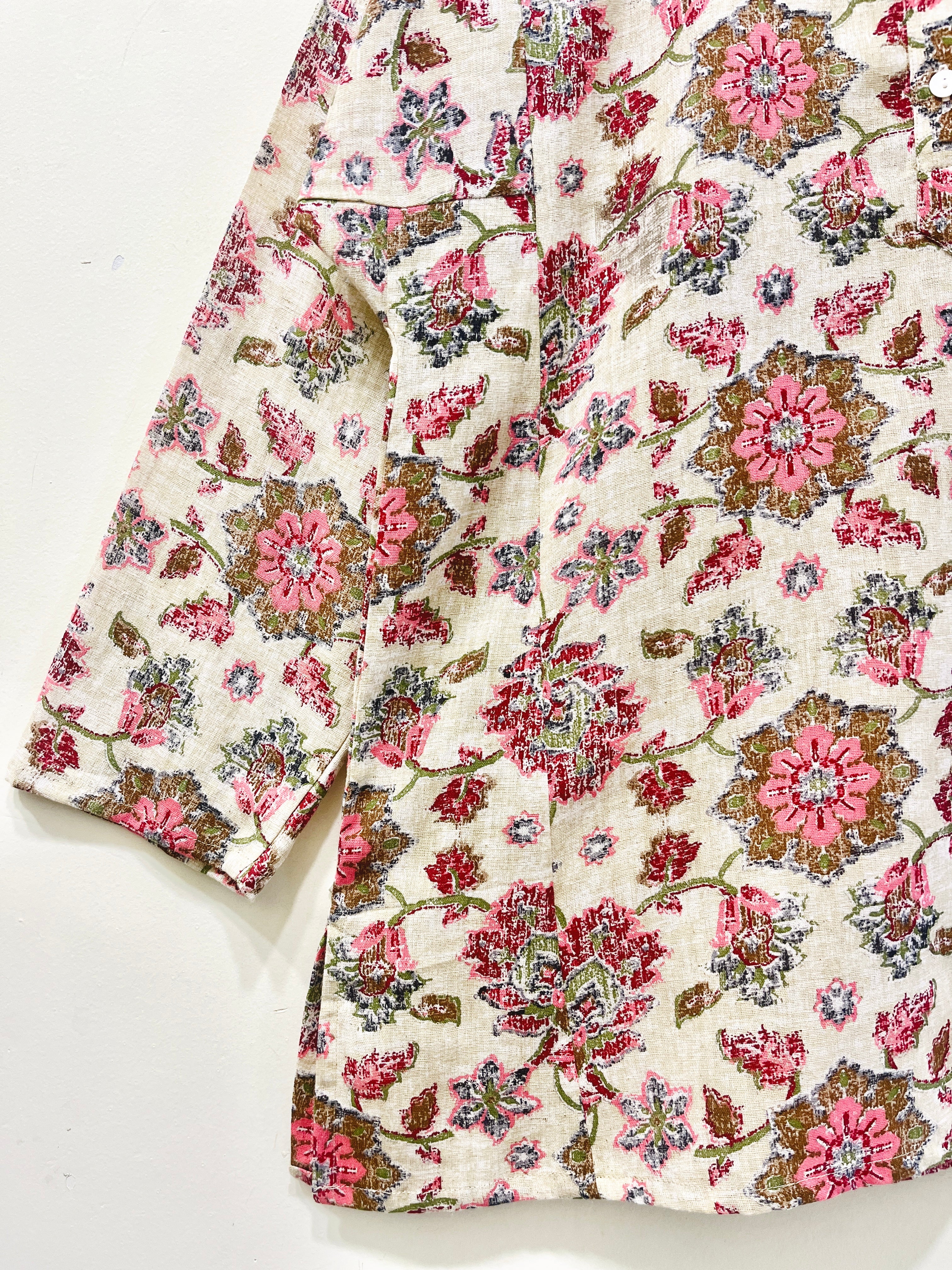 Block Printed Cotton Short Kurti