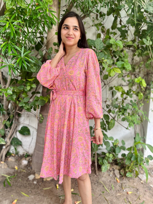 Peach Short Dress