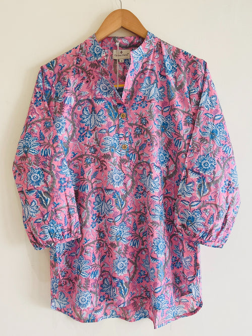 Block Printed Cotton Short Kurti