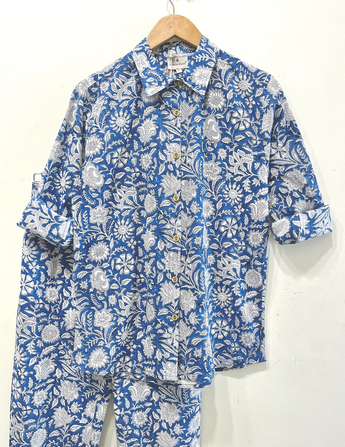 Indigo Floral Cotton Co-Ord set