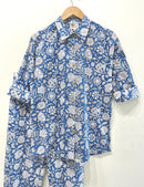 Indigo Floral Cotton Co-Ord set