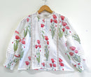 Laal Poppy Lace Cotton Top