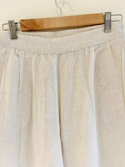 Ivory Cream Wide Leg Cotton Pants